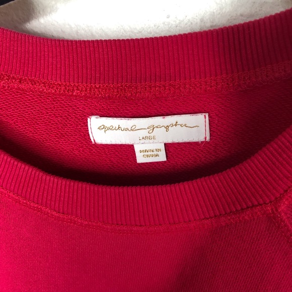 Spiritual Gangster women’s pink LOVE sweatshirt pull over crew neck large - Picture 3 of 8